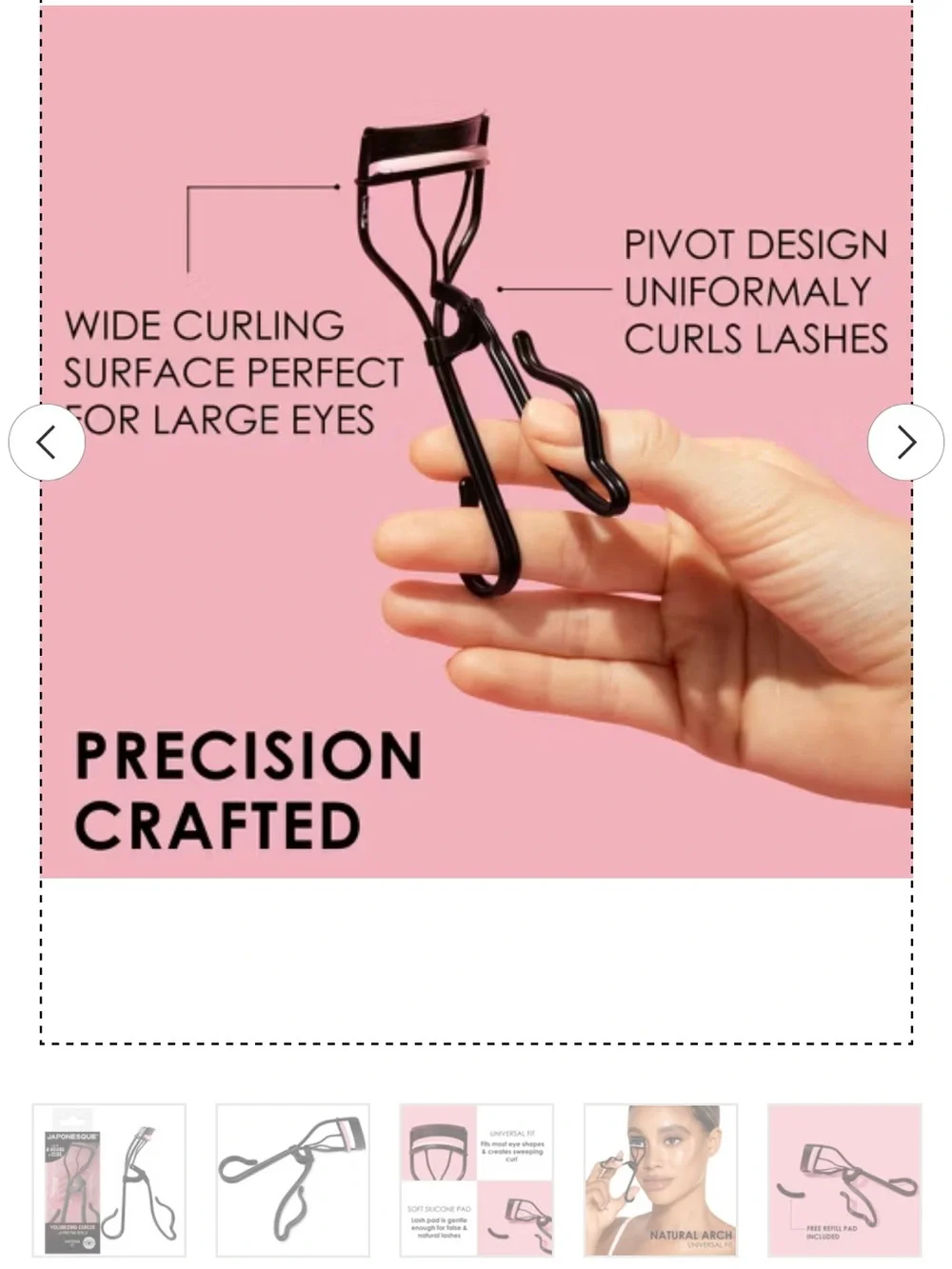 Japonesque Pink & Black Volumizing Eyelash Curler